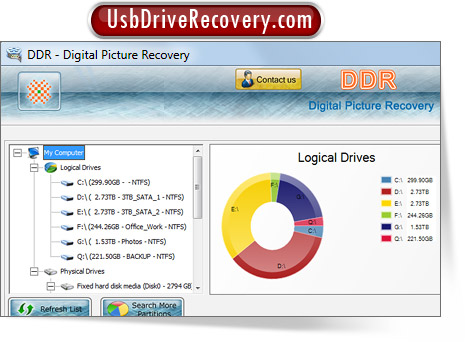 Digital Pictures Recovery Software Screenshot
