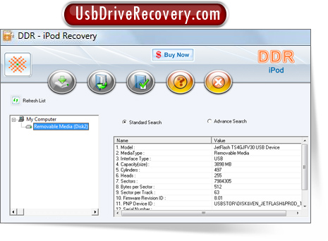 iPod Data Recovery Software Screenshot