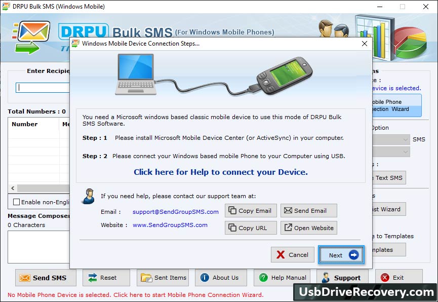 Bulk SMS Software for Windows Mobile Phone