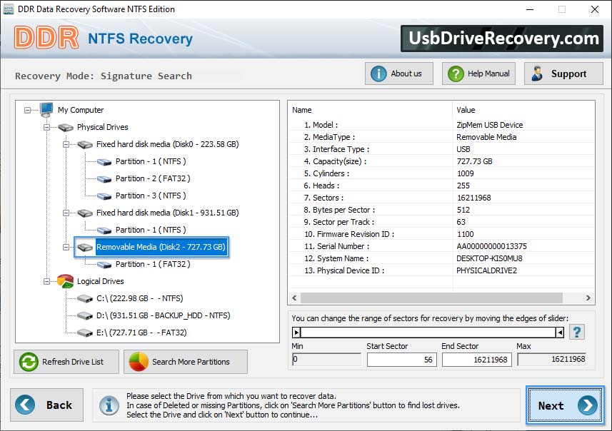 Software di recupero dati NTFS